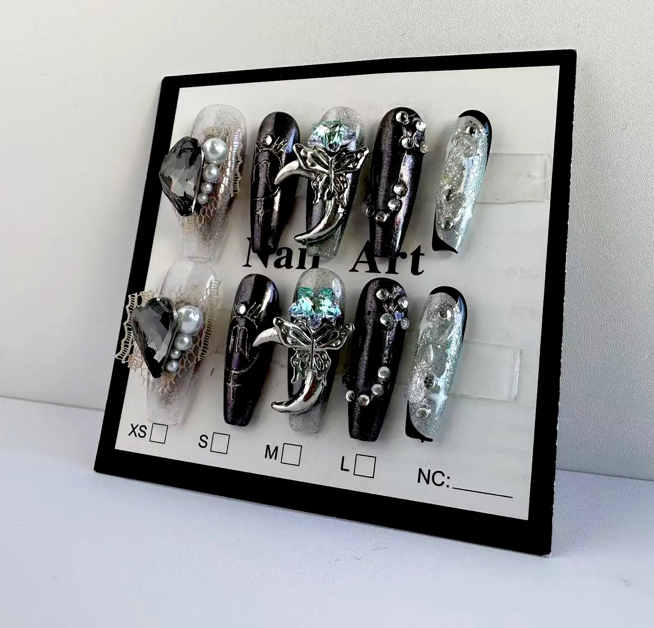 5pcs Luxury Crystal Diamonds Pile Drills Nail Art Rhinestone 3D DIY Stacked Drill Jewelry Charms Manicure Decoration Accessories
