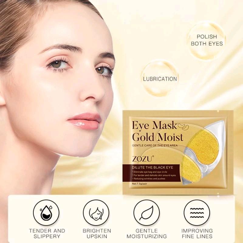 DYLSHOPMEDAN - EYE MASK ZOZU (MASKER MATA) GOLD 100% ORIGINAL SKINCARE 1