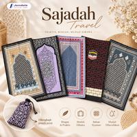 Gambar Sajadah Travel Portable 105x60cm | Sajadah Traveling Lipat Ringan dengan Pouch Serut - Travel Batik Khaki dari jendelabook Kab. Klaten 1 Tokopedia
