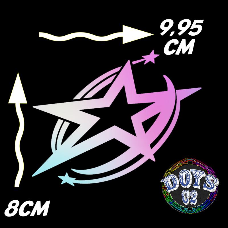 2 PCS STIKER BINTANG 1 SET KIRI KANAN KEREN MURAH Motorcycle Sepeda 1