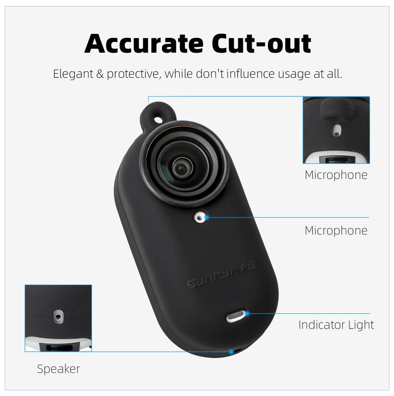 Product Introduction of Sunnylife Silicone Protection Case for Insta360 GO 3S Silicone Protective Cover All-round Protection Lens Cap Lanyard Camera Accessories With Lanyard Thumb Camera Accessories 21