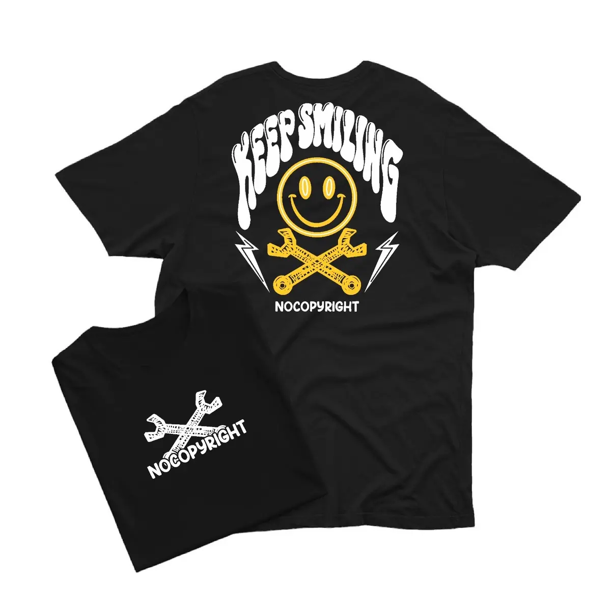Baju Kaos Distro Pria Wanita Sablon Logo Motif - Cotton Combed 30s - Army