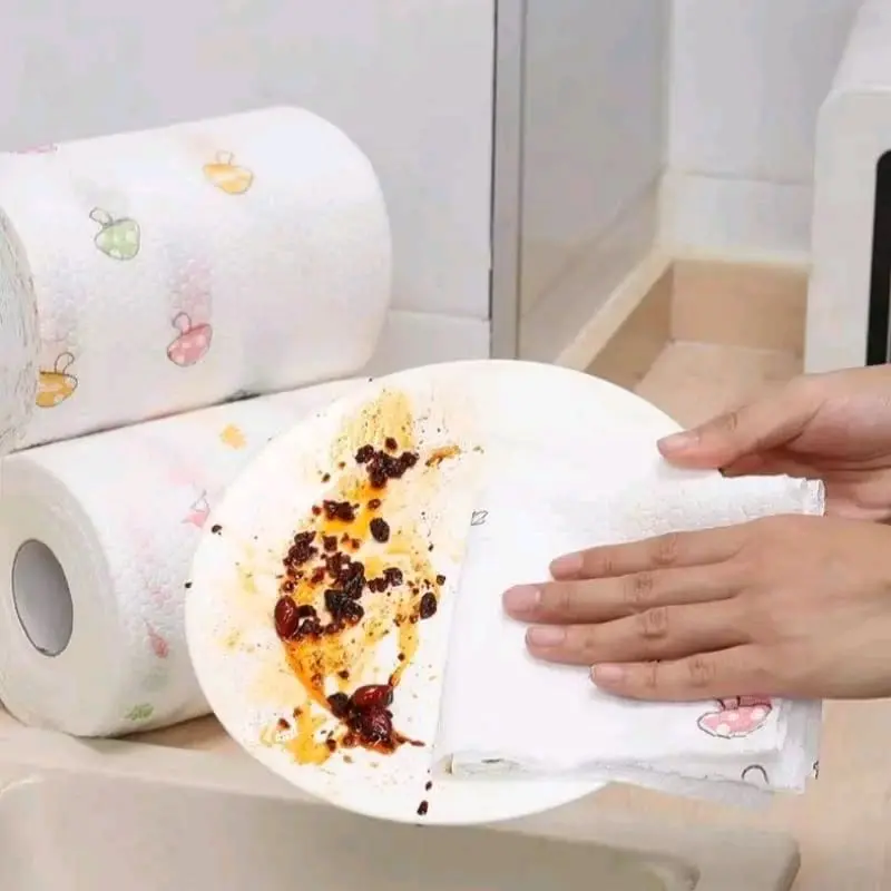 Tissue Gulung Dapur Multifungsi Bisa Di Cuci - Motif Anti Minyak Kertas