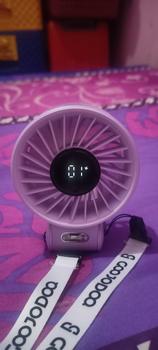 Product Review of GOOJODOQ GFS003 Folding Mini Fan 4000 MAH With Smart LED Screen Display 100 Level Speed - Kipas Mini from r** 1