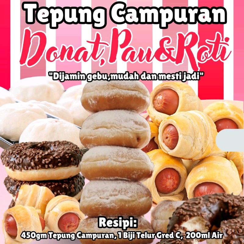 Tepung Campuran Donat Pau & Roti - TikTok Shop Malaysia