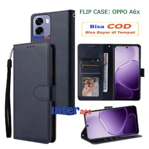 Flip Case Premium For Oppo A6X  Flip Dompet Casing Hp, Flip Wallet Leather Cover, Flip Kulit Sarung Buku