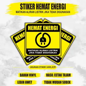 Stiker hemat energi - stiker matikan aliran listrik