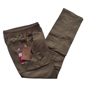 CELANA PANJANG CHINOS PRIA PINGGANG KARET ORIGINAL PREMIUM MERK XANIAGO Rib Abu Fit Katun Melar