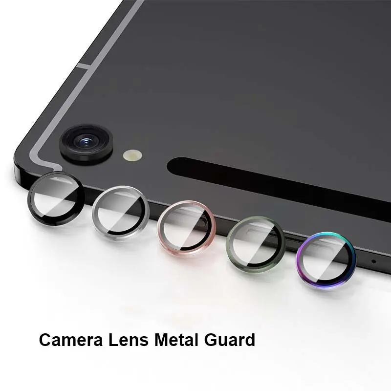 For Samsung Galaxy Tab S10 A9 S9 Plus Ultra FE Plus Owl Eye Camera Guard Circle Metal Lens Ring Protector Cover Ring Bumper Lens Glass Protection Cap
