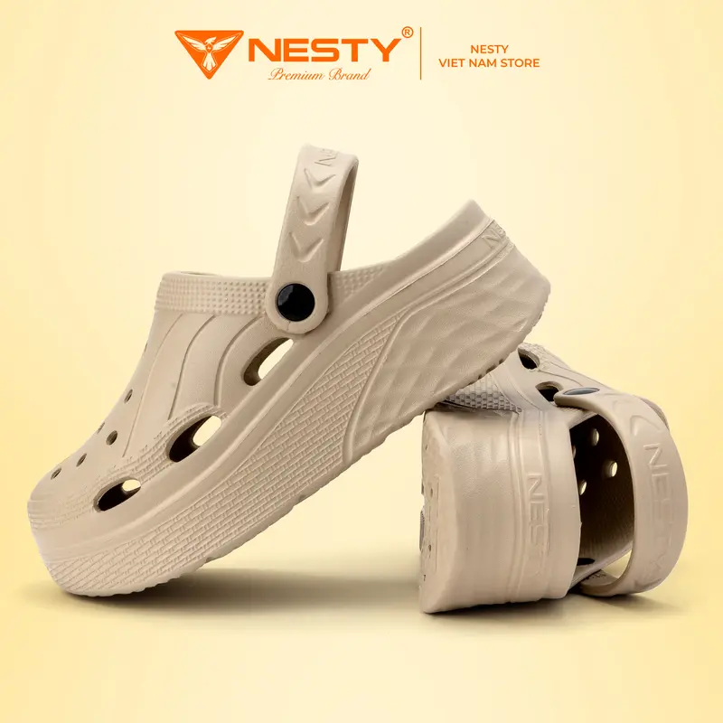 NE18 ( tặng 10 sticker ) Dép sục hot trend thương hiệu Nesty đế độn 6,5 cm chất liệu Eva cao cấp DéP 1