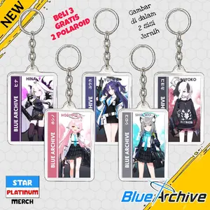 Gantungan Kunci Blue Archive - Keychain Blue Archive - Ganci Anime - Gantungan Kunci Hoshino - Shiroko - Hina - Yuuka - Kayoko