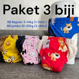 Clodi sultan 3 biji popok cuci ulang celana simple Bayi AIO