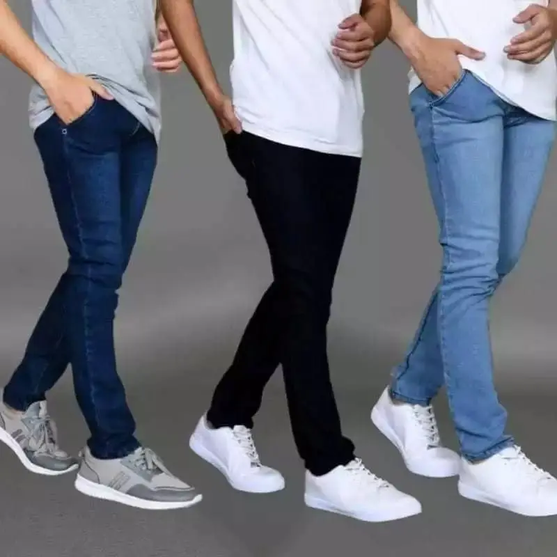 PROMO AKBAR Celana Jeans Pria Melar Ngaret Pensil Slim Fit Skinny Panjang Cowok Terbaru Denim Strech Hitam Pekat Navy Biru Muda Distro FASHION GRUP Stretch Dewasa 0