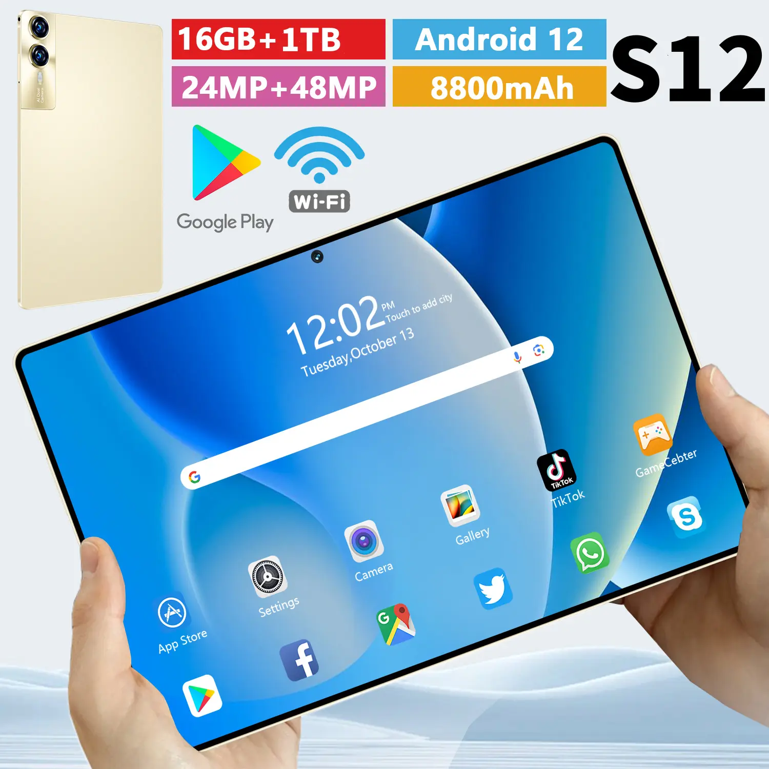 【Free Keyboard+Bisa COD】Tablet S12 Pro 11.6inch [16GB+1TB] |120hz Pro Layaknya PC | OLED Real Color FullView Display | Ultra-tipi Tablet hp tablet advan AirPad Tablet 6 Murah Tablet Murah hp Android Tablet PC Belajar Menggambar Gaming Kartu Layar Wifi