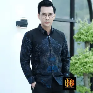 Kemeja batik pria lengan panjang terbaru motif Abinawa size M L Xl XXL