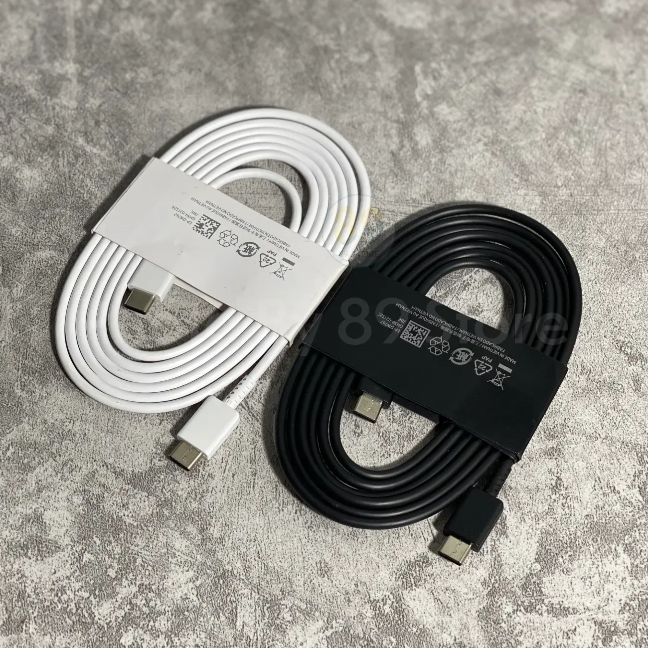 Kabel Data S4MSUNG 25W 1.8 Meter Usb Type C To Type C Super Fast Charging ORIGINAL 100% A70 A80 A55 A15 A05S A35 S24 S21 FE A71 A72 A73 N0T3 10+ A52 A53 A54 A25 A13 A06 M35 M14 M15 M34 M55 M51 M31 M14 M32 4G 5G Hitam dan Putih Panjang Cable