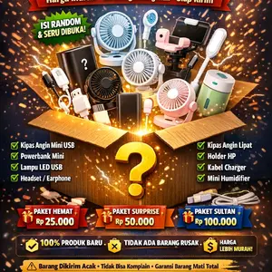 MYSTERY BOX KIPAS ANGIN & AKSESORIS ELEKTRONIK Lampu Portable Meja Hadiah Sandal Led Selempang Tisu Yoyo Wajan