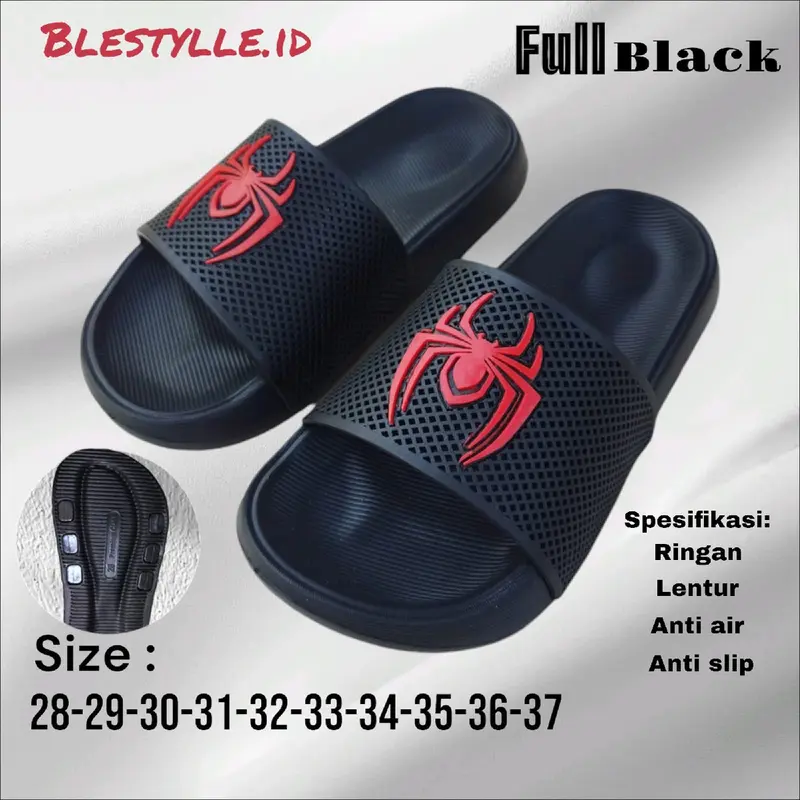 Sandal Anak-Anak Jelly Baim Tanpa Lem Black Laki-Laki Perempuan Perempuan Umur 2-12 Tahun Kaki Fashion 0