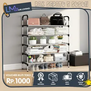 LM Rak Sepatu 5 Susun Gantungan Payung / Rak Sepatu 5 Tingkat Tempat Sepatu Sandal 5 Susun