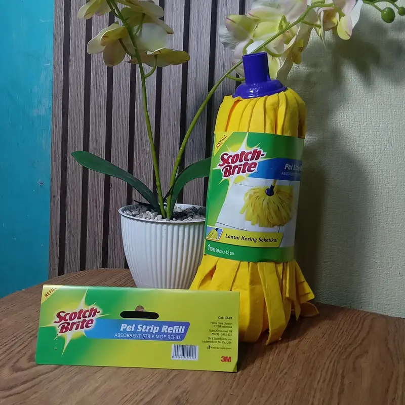 STRIP KUNING SCOTCH BRITE REFFIL ID 73 Microfiber Lantai Mop   tanpa ember pel Gagang 3