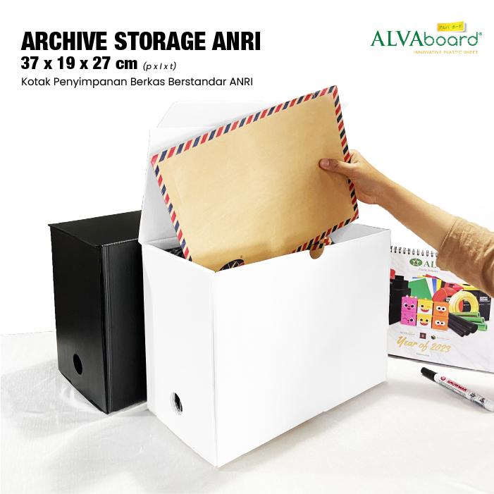 Kardus Dokumen Arsip ALVAboard Box Standar BI Ukuran 37x19x27 cm (P x L x T) 3
