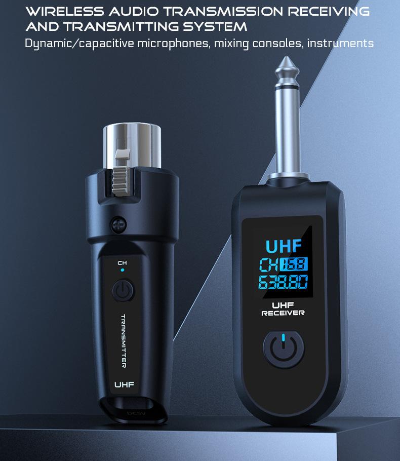 Product Introduction of Wireless systemtransmitter and receivermicrophonemicrophone,C01,audio transmitterwired microphone,convert to wireless,condenser microphone,dynamic microphone,conference microphone,interview microphone,charging cable included,no lag,ultra long distance 13