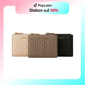 Apolline Textured Top Zip Wallet Wanita Jastipan.th