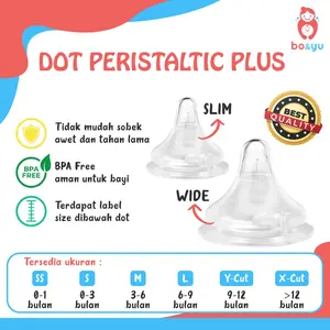 Dot Botol Susu Wide Neck Nipple Peristaltic Plus Nipple For Bottle Wide Neck / Nipple Dot Bisa Untuk Pigeon & Huki dan Baby Safe