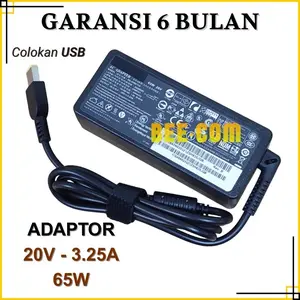 Adaptor Charger 65W 20V - 3.25A USB - Compatible Laptop X250 X260 X270 X240 Series -BEE