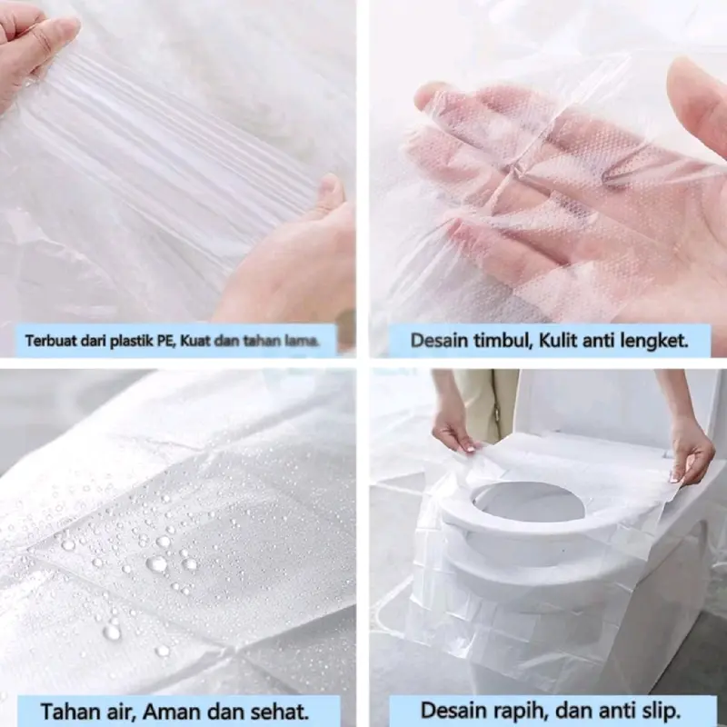 TRAVEL TOILET SEAT COVER DISPOSABLE / ALAS DUDUK KLOSET TOILET PLASTIK /ALAS DUDUK TOILET 8