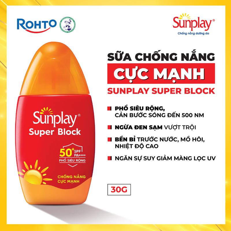 Sữa chống nắng SPF50+ SUNPLAY SUPER BLOCK 30G