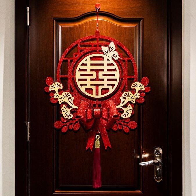 DMOE Mặt Dây Chuyền Trang Trí Xi Ba Chiều , Miếng Dán Tường Mạ Vàng Không Dệt, Miếng Dán Cửa, Thích Hợp Để Đồ Trang Trí Phòng Cưới phòng bếp đá đen kèn  đám tranh  tráng phông  noel phukien  tet quất  tết miếng  dán