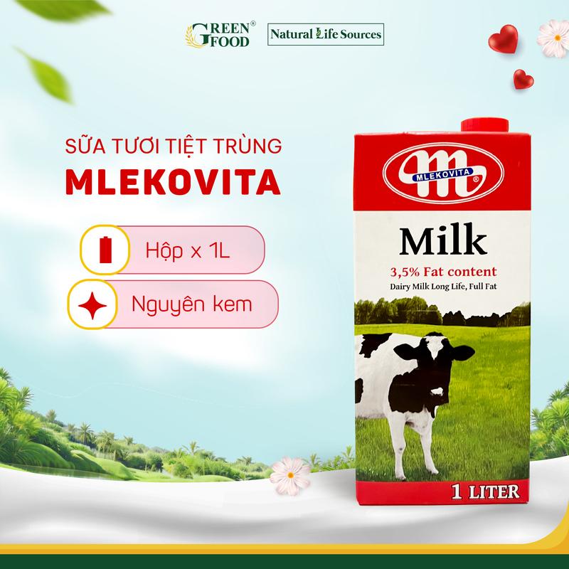 SỮA TƯƠI TIỆT TRÙNG MLEKOVITA 1L - HUYHOANG Sữa Ba Lan Sữa Tươi Nguyên Kem
