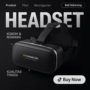 Shinecon VR Box SC-G04 – Tampilan HD Super Jernih & View Luas | Support HP 6.7”