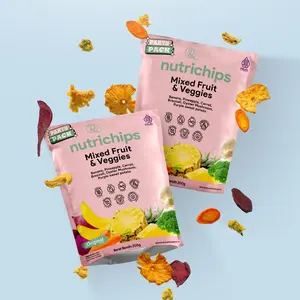 RICU'S SECRET Nutrichips 200gr Snack Cemilan Keripik Buah & Sayuran Original atau Pedas Gluten Free MSG Free No Added Sugar High in Nutrients & Protein Vegan & Keto Friendly - Spicy, Food