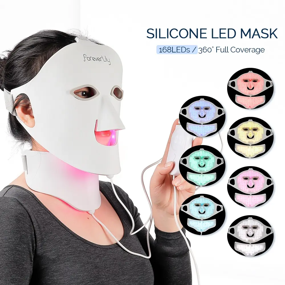 LED Facial Masker Electric LED Therapy Masker Facial Skin Rejuvenation Photon LED Face light Therapy Acne Silicone Skin Care