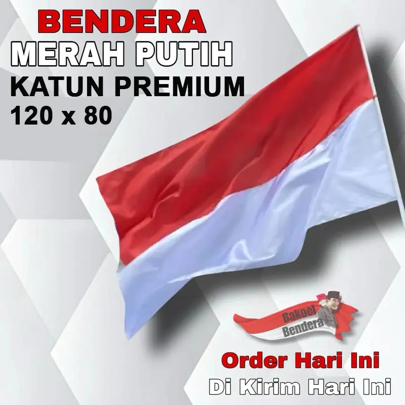 Bendera indonesia merah putih bahan katun  17 agustus bahan premium tebal bendera pusaka bukan bahan peles