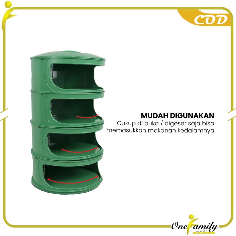 [COD] OFM C418 Tudung Saji Susun Penutup Makanan Anti Debu 6