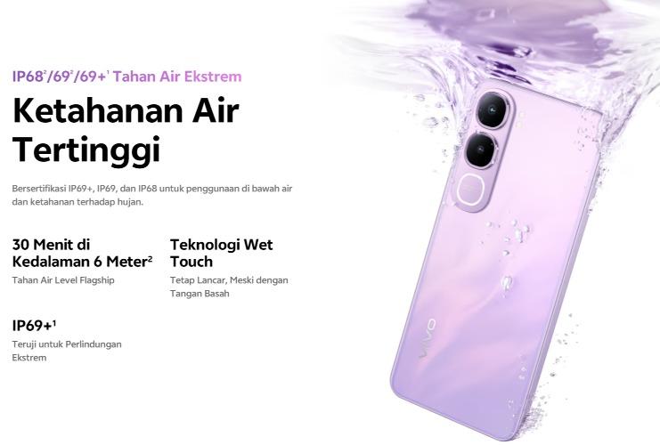 [LAUNCHING SPESIAL CASHBACK GIFT] Vivo Y21d (4/128GB) IP68/69/69+ Tahan Air Ekstrem, Baterai 6500mAh BlueVolt+44W FlashCharge, Tahan 3 Hari, Tahan Banting Ekstrem, Kamera 50MP Kamera Underwater, Dual Stereo Speaker + 400% Audio Booster