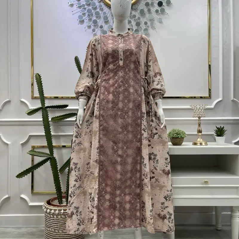 Salvina gamis crespo renda depan 1