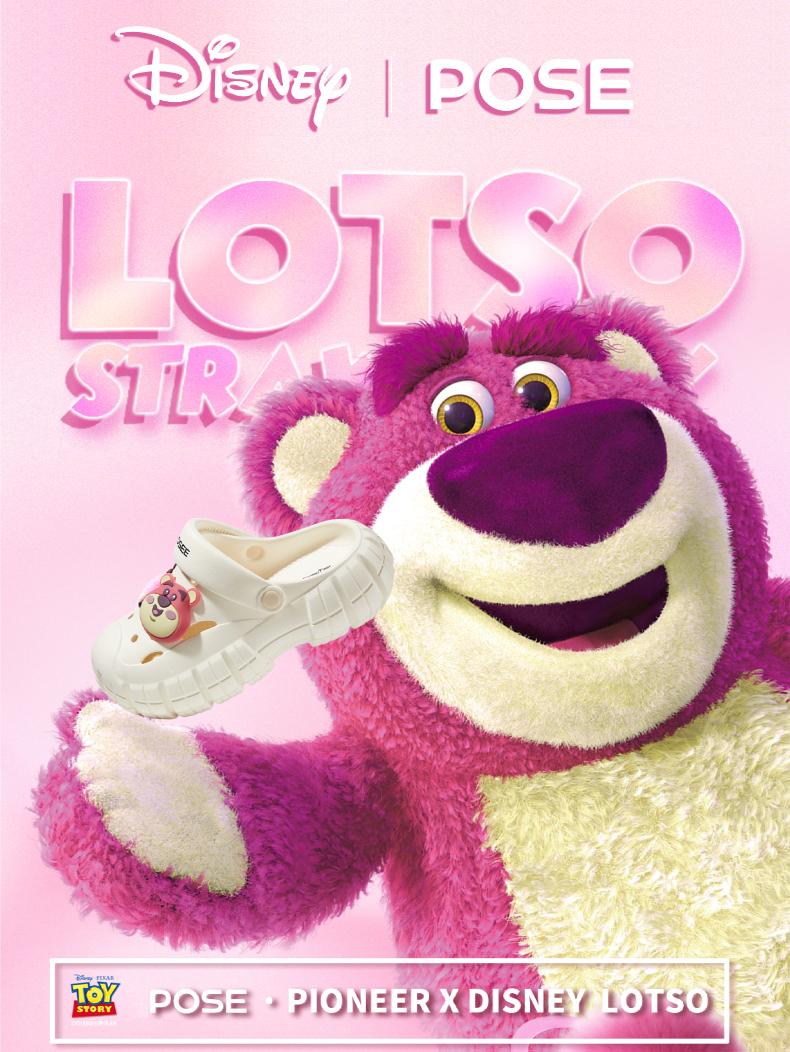 【Disney Penjualan kilat waktu terbatas】【Bebas biaya kirim】POSE Pioneer x Disney  sandal Anti-selip Nyaman Bernapas menambah tinggi badan Sol tebal dalam di luar ruangan bepergian pria dan wanita pasangan Santai canggih kualitas Dingin P2244631 32 33 34