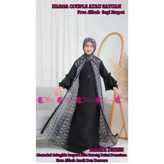 Gamis Couple Ibu Dan Anak Ceruty Etnik  ( HARGA SATUAN ) Gamis Couple Ibu Anak Cringkle Airflow Gamis Terbaru Ceruty Babydoll Print Armany Import Perempuan Terbaru Crinkle Import Mix Ceruty Print Premium Busui dan Wudhu Friendly Free Kerudung Segi Empat 8