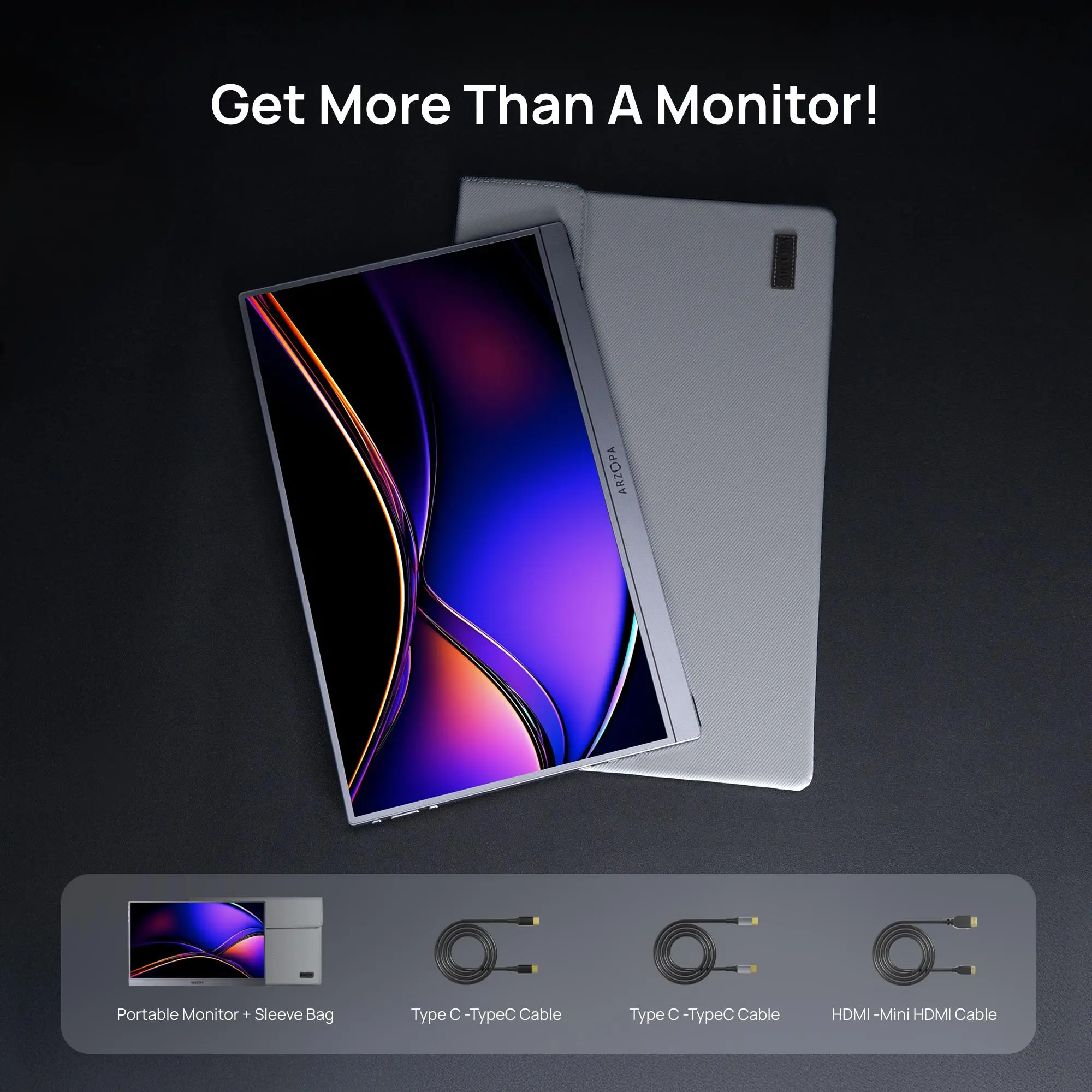 [Live Special]ARZOPA Z3FC Màn hình chơi game Cầm Tay, Tần số quét 180Hz, Màn hình 16,1 ", Tương thích với US-C HDMI, Tương thích với iPad, PC, Mac, Điện thoại, Xbox, PS4 | BigBuy360 - bigbuy360.vn