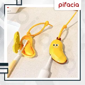 PIFACIA Holder Sikat Gigi 2 In 1 Tempat Pasta Gigi Lucu Bentuk Pisang Multifungsi Praktis Travel Friendly