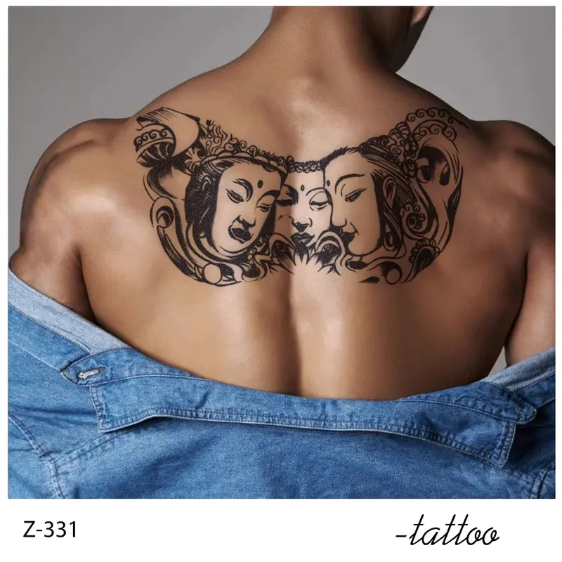 Y45 Stiker Tato Sementara [Model Payudara Besar] Dekorasi Seni Stiker Tato Pria dan Wanita 3