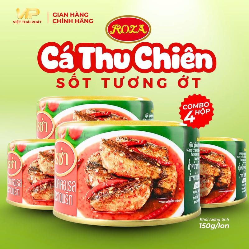 Cá Thu Chiên Sốt Tương Ớt Roza | Việt Thái Phát - Hàng Thái Chính Hãng