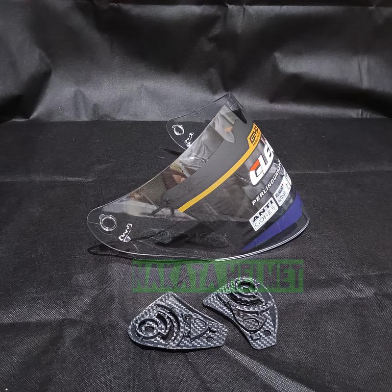 Kaca helm NSX AVATAR flat visor helmet nsx avatar hitam red gold blue bening 3