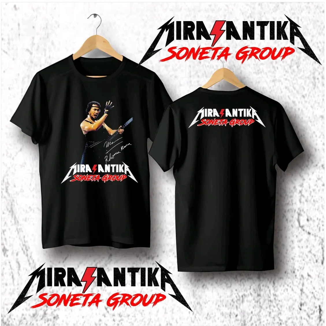 KAOS MIRA SANTIKA, RHOMA IRAMA,SONETA GROUP Sablon