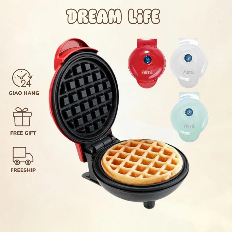 Aimi. Máy Làm Bánh Tổ Ong Máy Sandwich Nhỏ Máy Bánh Waffle Máy Nướng Bánh Mì Waffle đỏ Tiện Lợi Có Lợi Chế Biến Nhanh Bánh