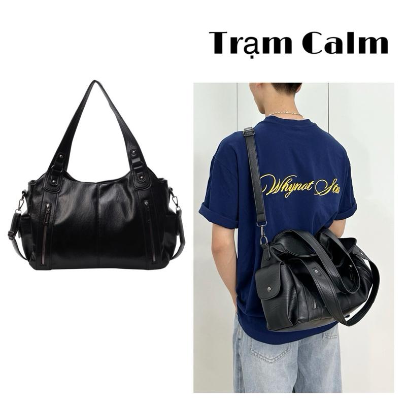 @tramcalm- DARKBAG da PU đa ngăn đeo chéo , đeo vai cho nam/nữ năng động